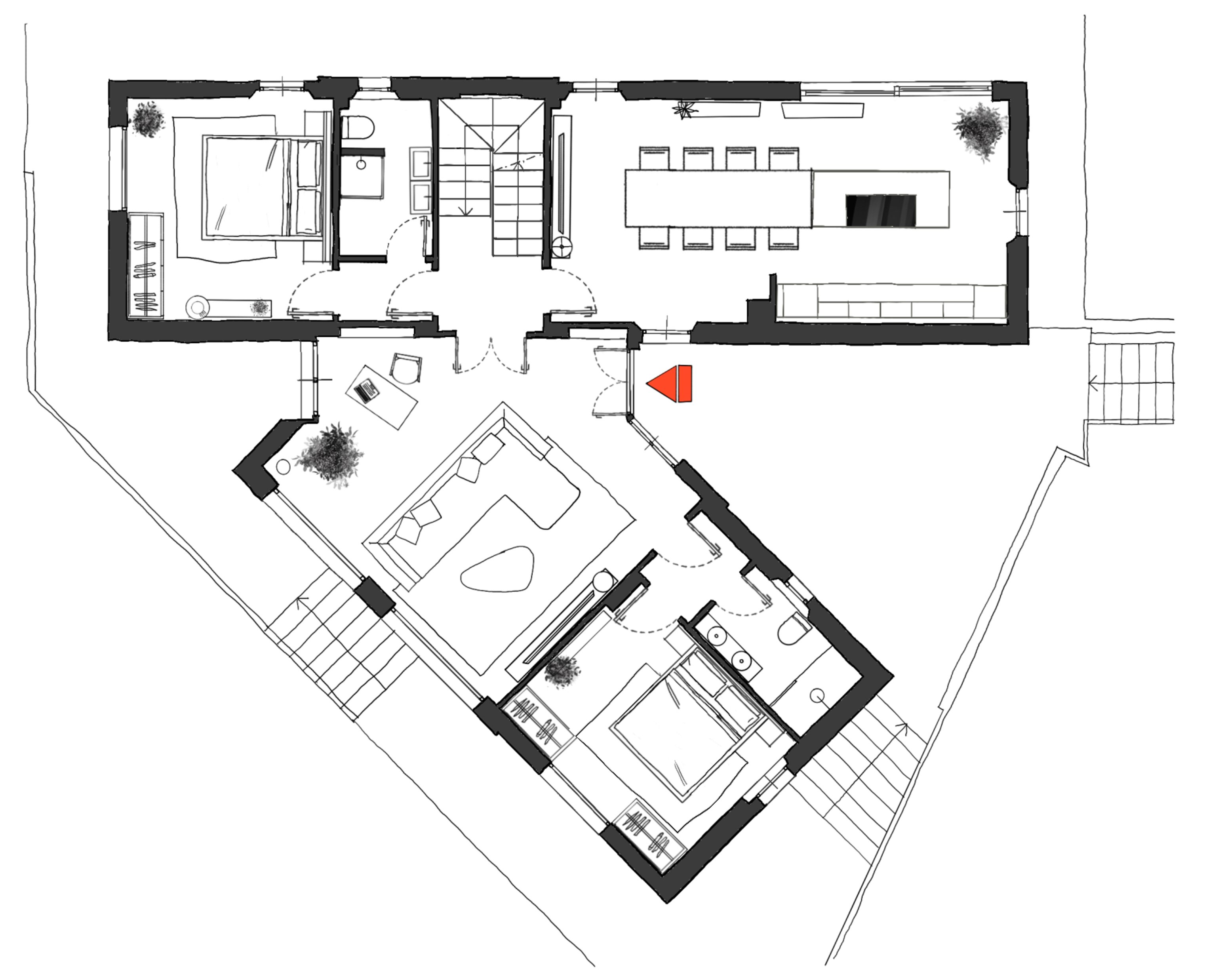 Ground floor plan – Libertas Tuscan Hideaway