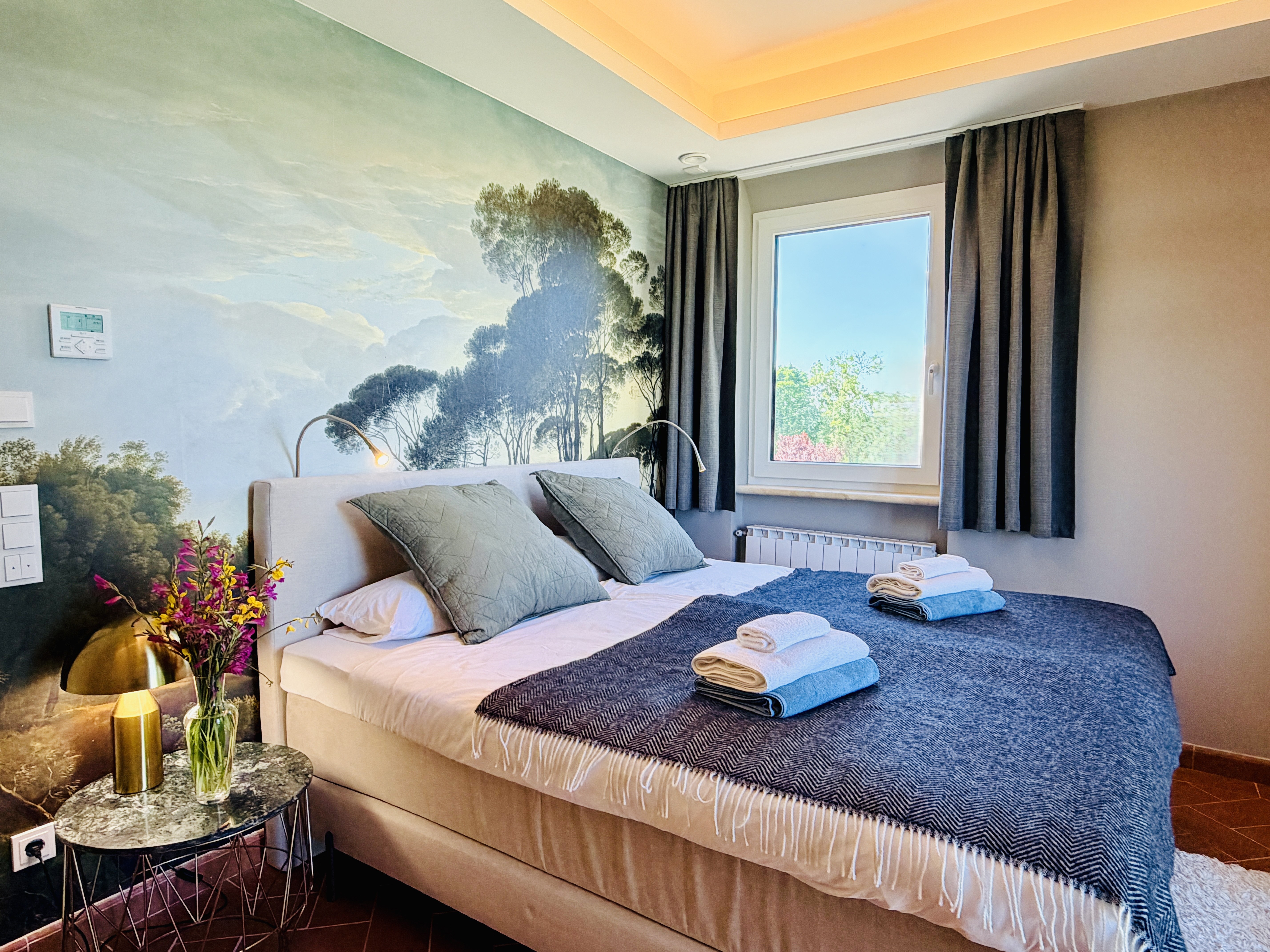Master Bedroom 3 with romantic landscape mural