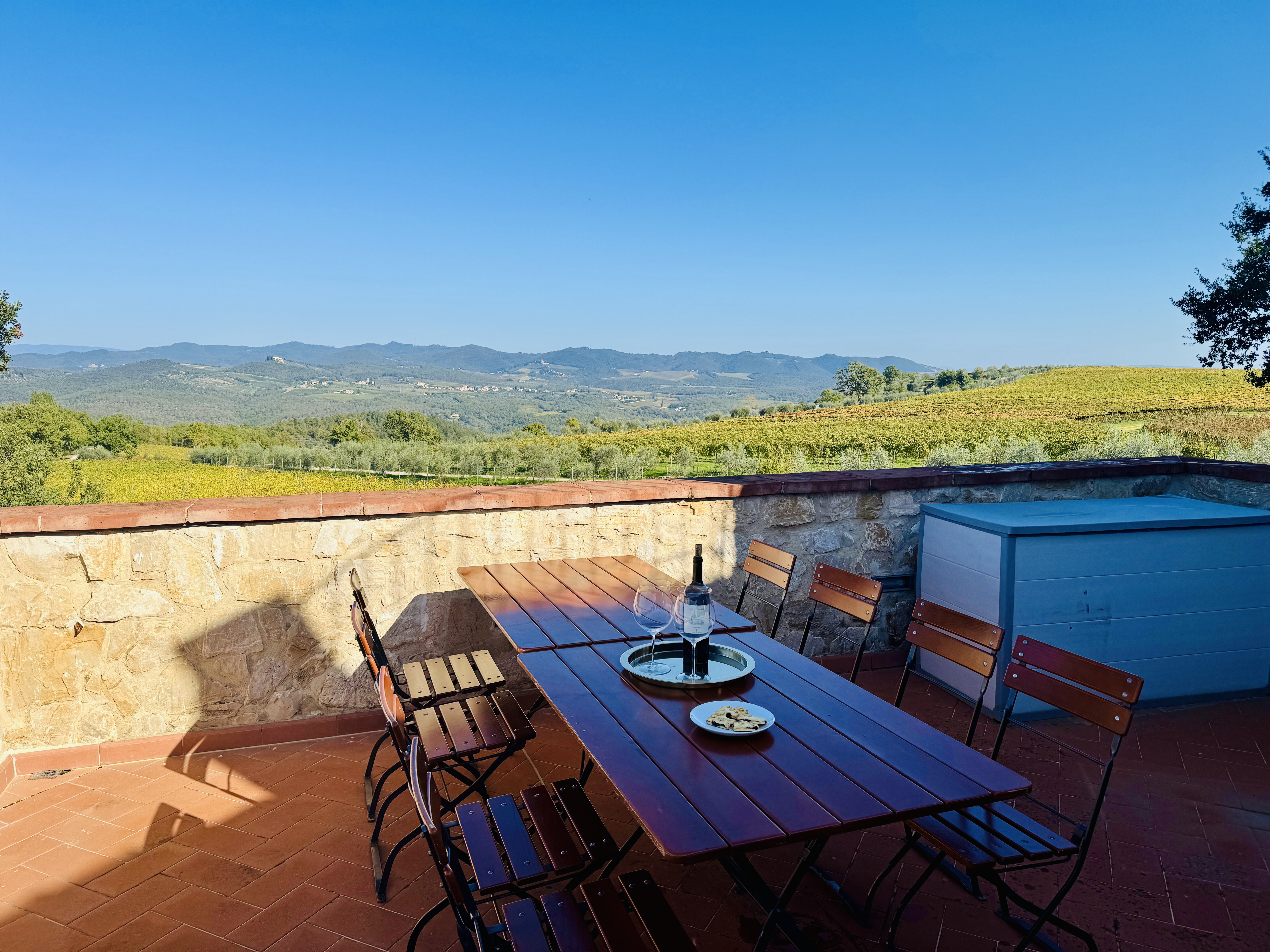 Rooftop terrace with Chianti Classico view